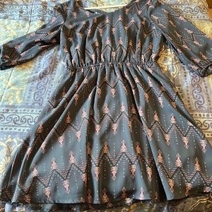 Blue printed dress size medium